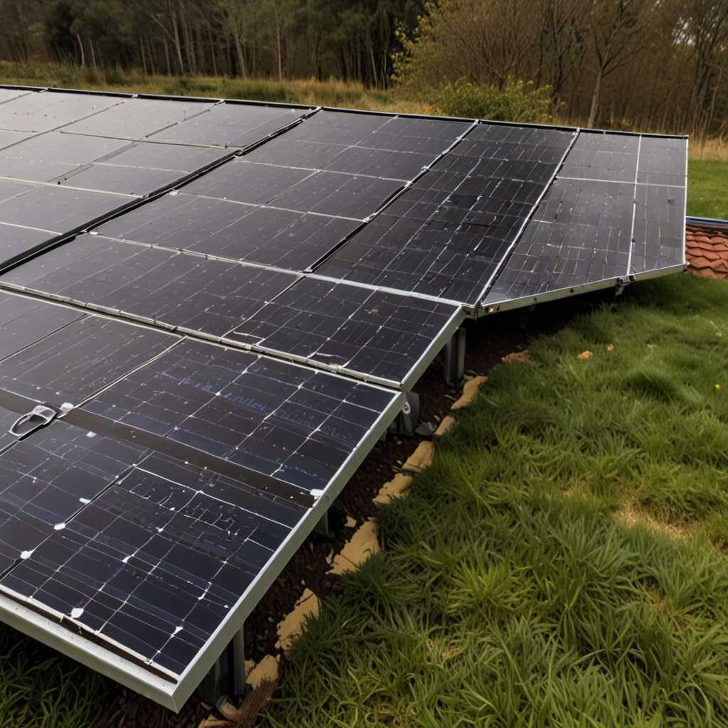 Close-up of solar cells