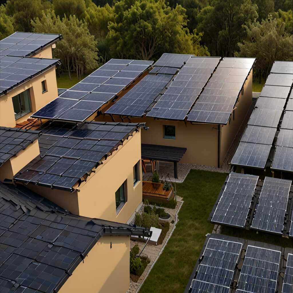 Solar energy powering a community