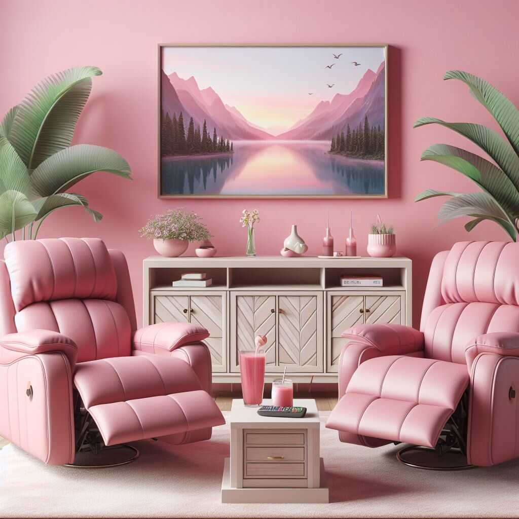 A close-up of the reclining console feature.