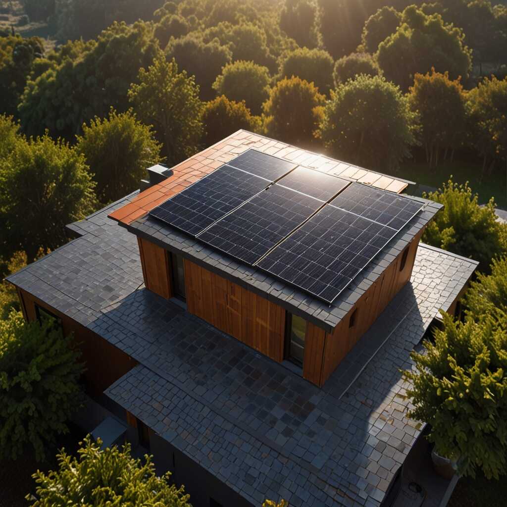 Workers installing solar panels