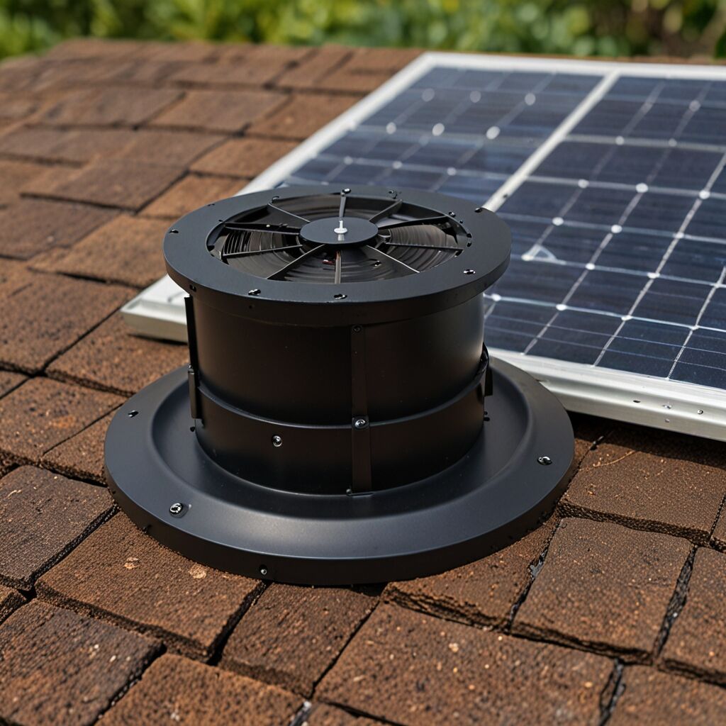 Visual guide on solar attic fan installation process