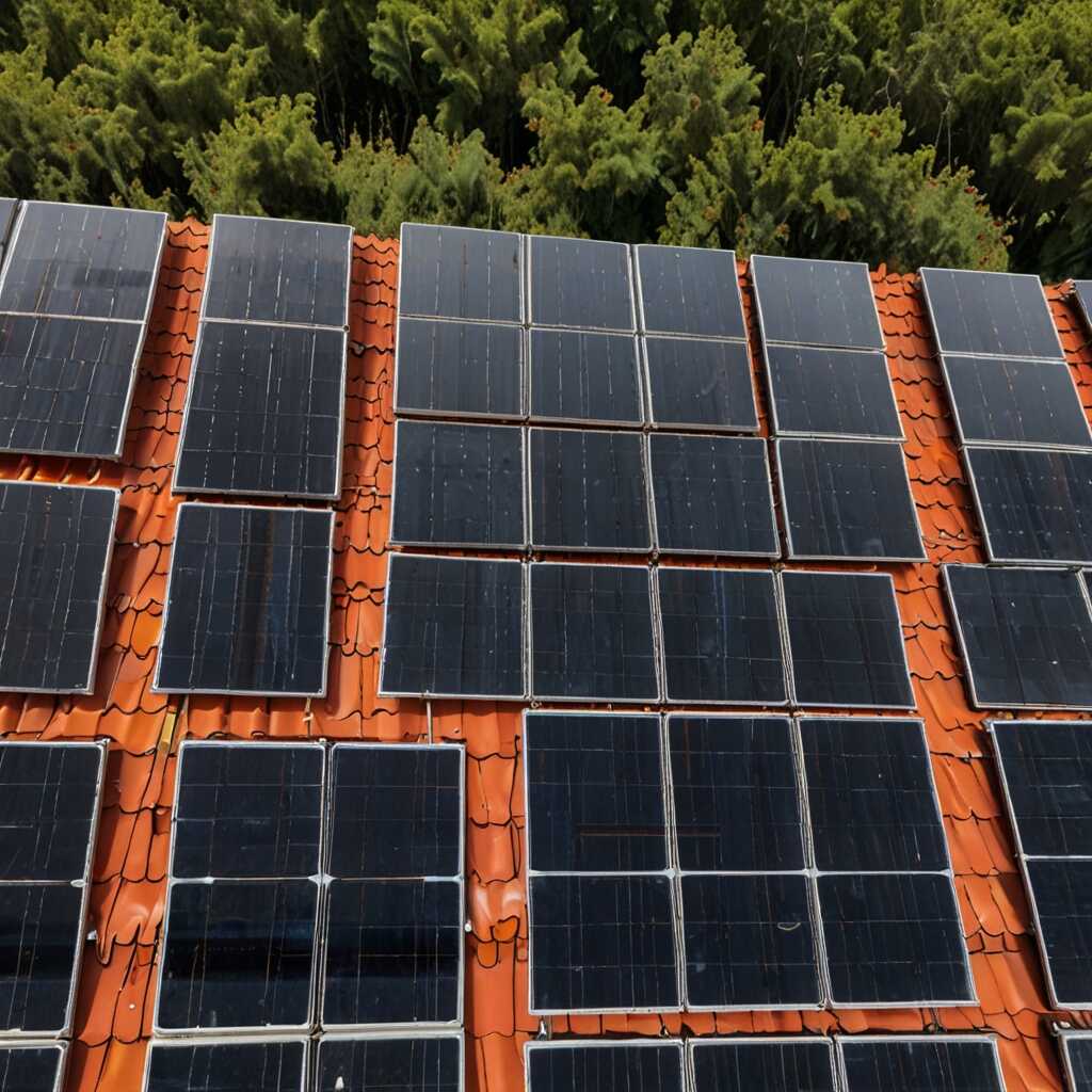Solar panels on a sunny day